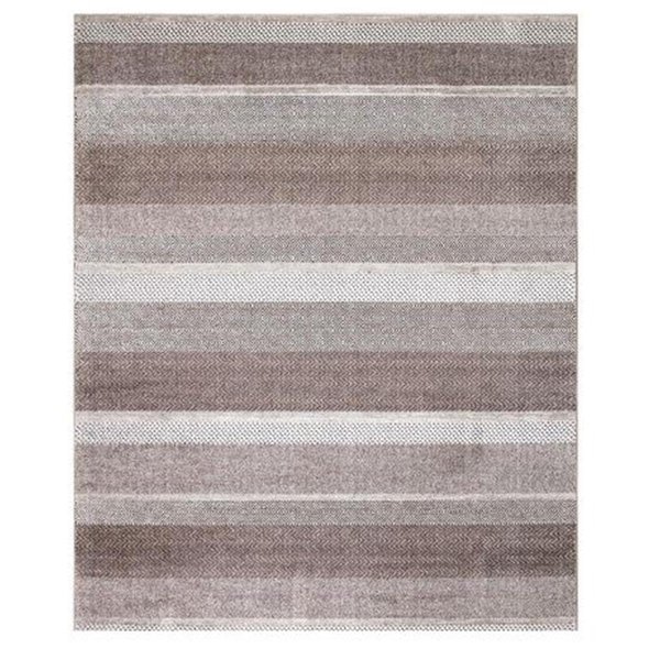 Pisos 9 x 13 ft. Toscano Stripe Area Rug, Brown PI1705210